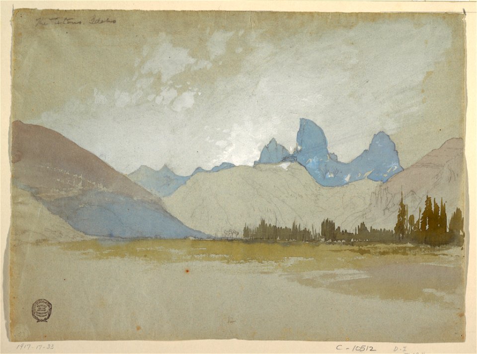 Drawing, The Tetons, Idaho, 1879 (CH 18189633)