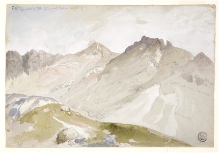 Drawing, The Upper End of Little Cottonwood Canyon, Wasatch Range, near Ogden, Utah, August 13, 1879 (CH 18189927)