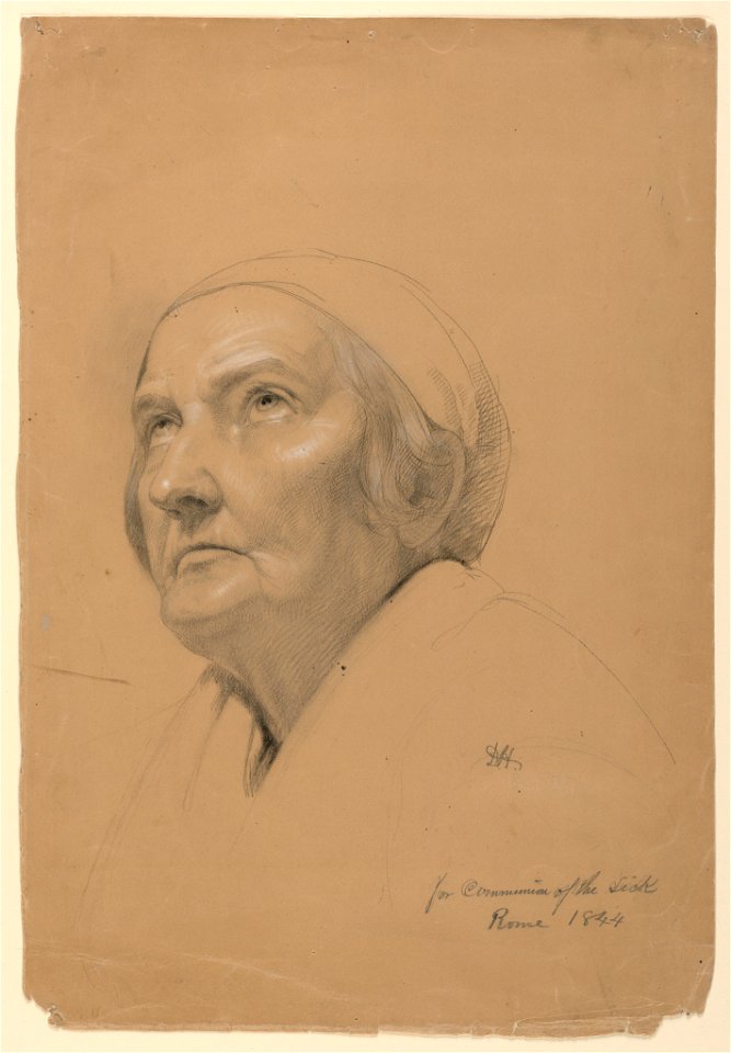 Drawing, Study for Communion of the Sick, 1844 (CH 18565781)