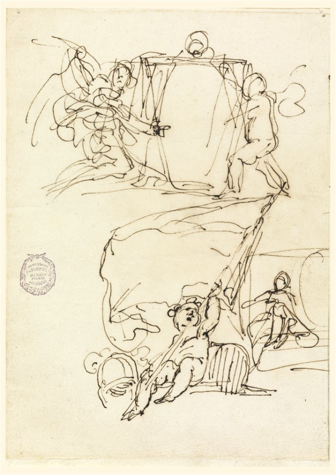Drawing, Three sketches, before 1775 (CH 18114827)