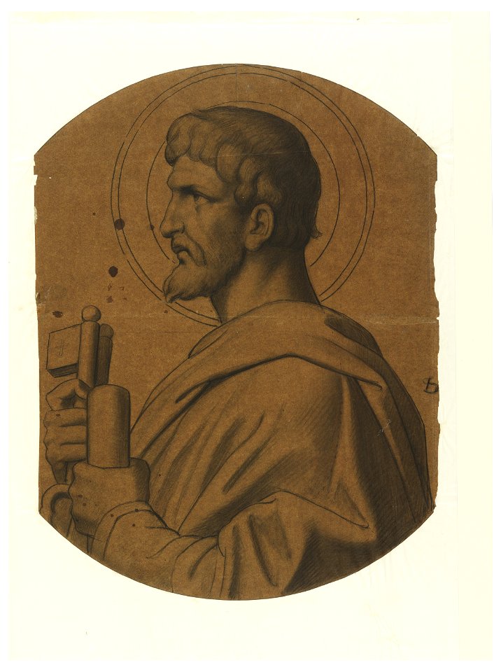 Drawing, St. Peter, Study for Ceiling, Saint John the Baptist Church, Brooklyn, NY, 1902 (CH 18432979)