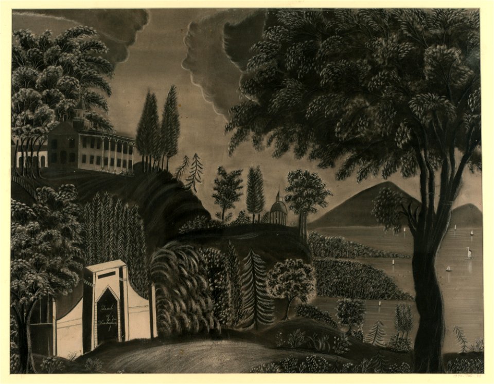 Drawing, Tomb of George Washington, Mt. Vernon, ca. 1820 (CH 18482643-2)