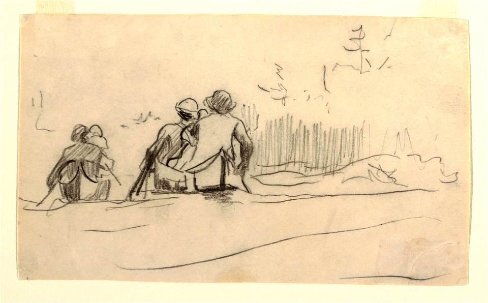 Drawing, Stern View of Two Canoes, ca. 1895 (CH 18174547)