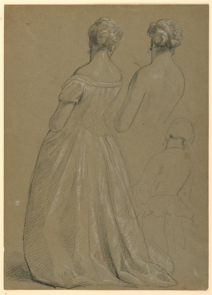 Drawing, Study for Martha Washington Reception, 1860 (CH 18565933)