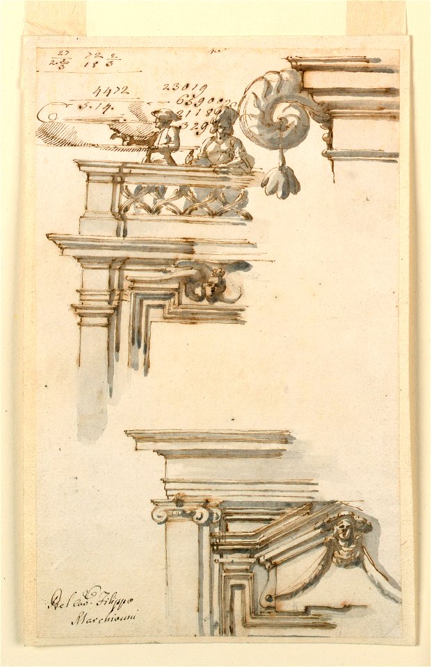 Drawing, Two Doorcases, 1750–75 (CH 18127699-2)