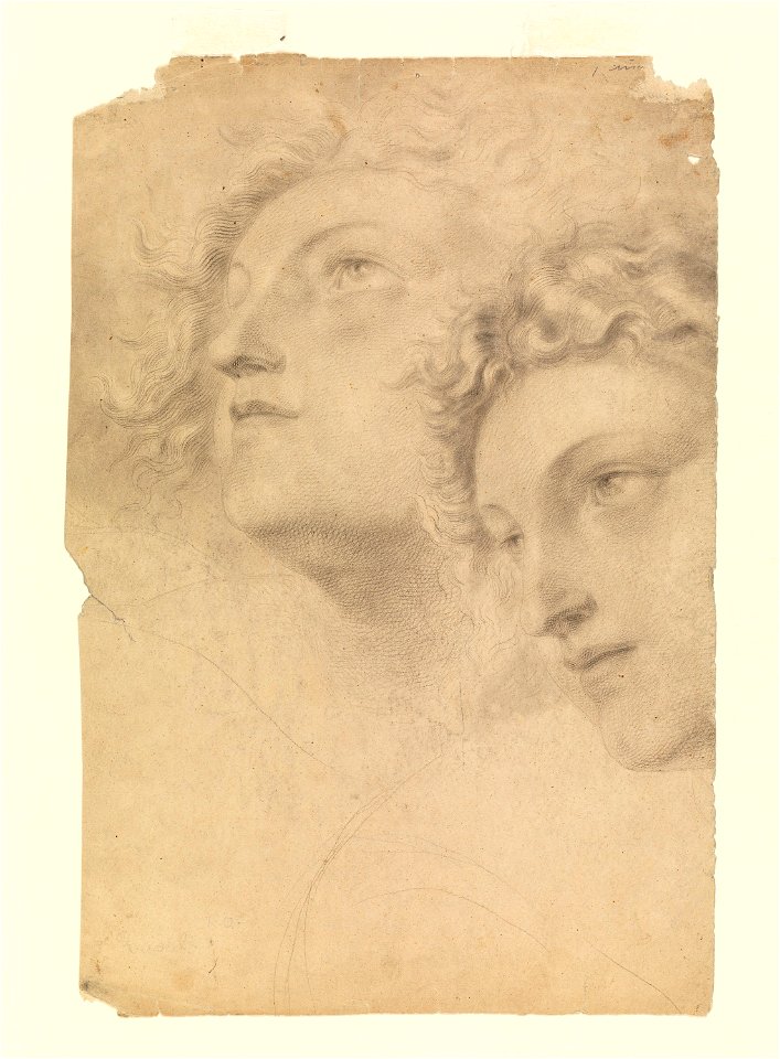 Drawing, Two Female Heads, 1886–92 (CH 18439635)