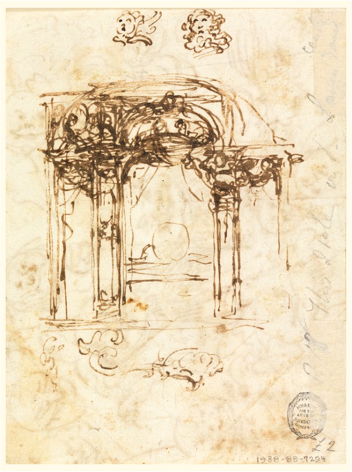 Drawing, Studies of Heads, 1760–80 (CH 18550801)