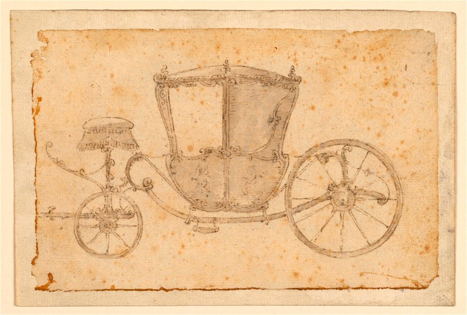 Drawing, Study of a Coach, ca. 1750 (CH 18114143)