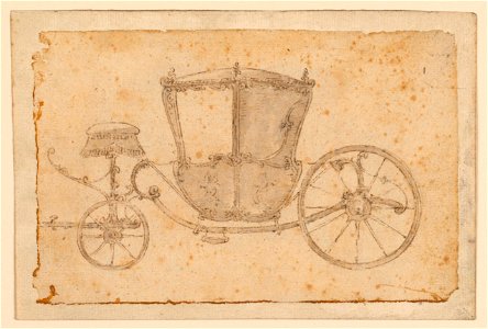 Drawing, Study of a Coach, ca. 1750 (CH 18114143)