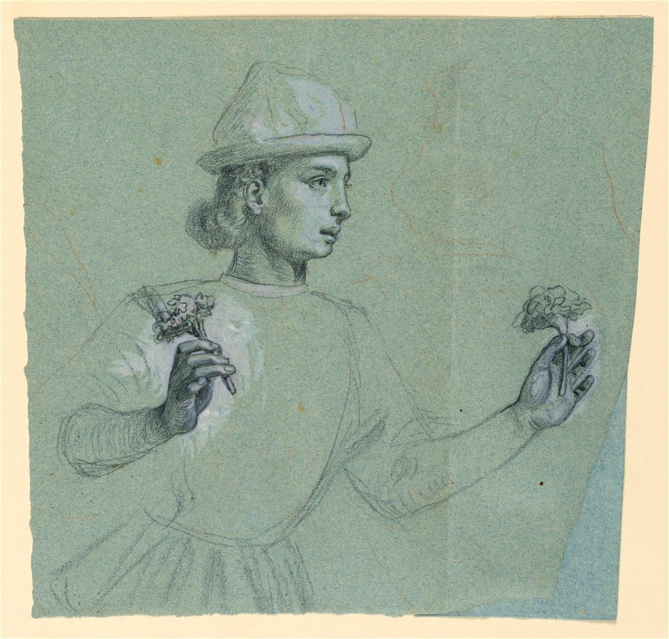 Drawing, study of a costumed figure, ca. 1890 (CH 18404409)