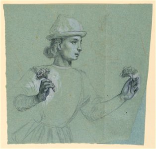 Drawing, study of a costumed figure, ca. 1890 (CH 18404409)