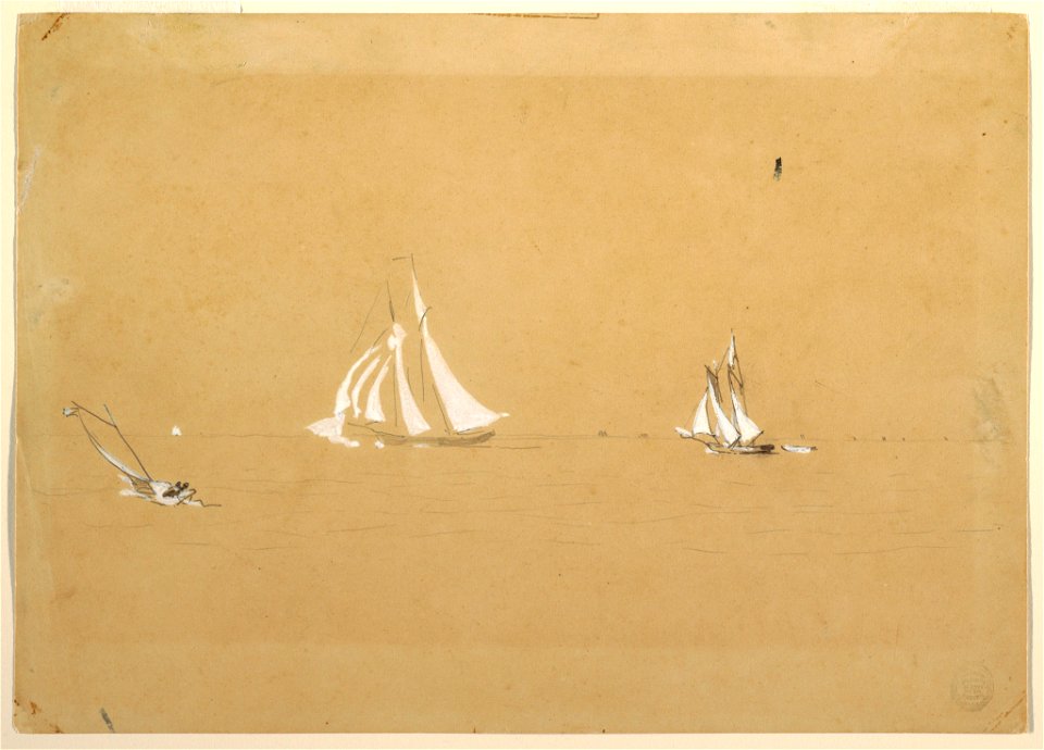 Drawing, Two Schooners, 1880 (CH 18174275)