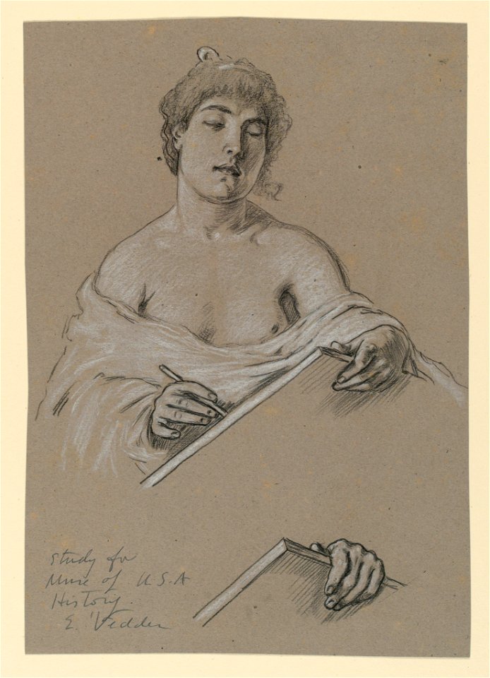 Drawing, Study for Muse of History, ca. 1895 (CH 18404509)