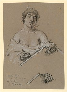 Drawing, Study for Muse of History, ca. 1895 (CH 18404509)