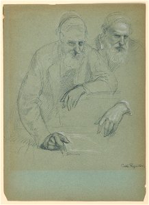 Drawing, Two Studies of Daniel Hun, 1881 (CH 18346515)