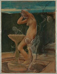 Drawing, Study of a Woman at Her Bath, late 19th century (CH 18102553)