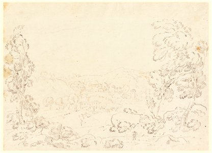 Drawing, View of a Village in Mountainous Country, 1770–86 (CH 18122735)