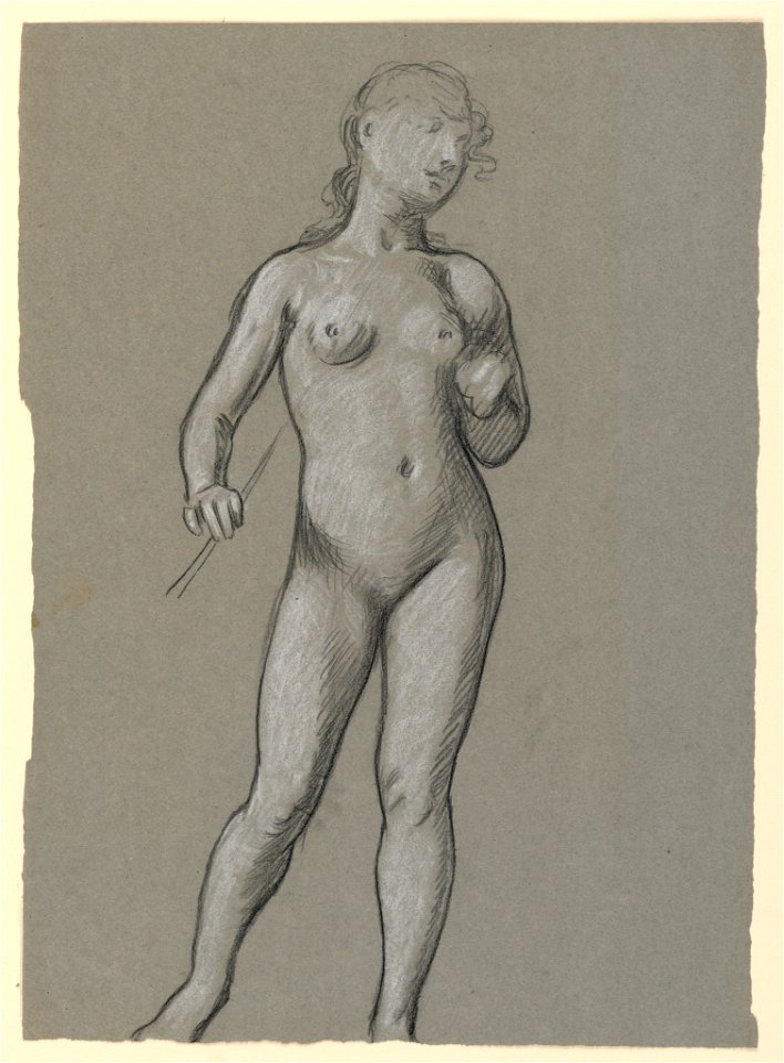 Drawing, Study of Female Nude, ca. 1885 (CH 18404499)
