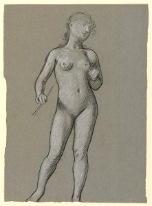 Drawing, Study of Female Nude, ca. 1885 (CH 18404499)