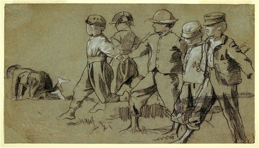 Drawing, Study for Snap the Whip, 1872 (CH 18175385)