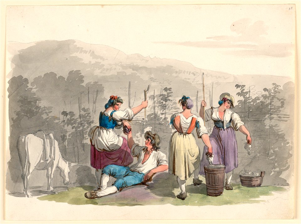 Drawing, Vintage in the Mountains Near Rome, 1807–08 (CH 18329621)