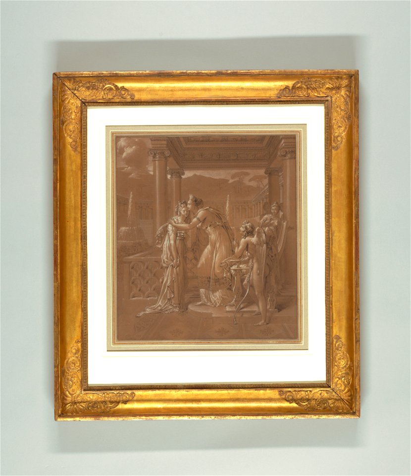 Drawing, Wallpaper Design- Reconciliation of Venus and Psyche, 1815 (CH 18653927)