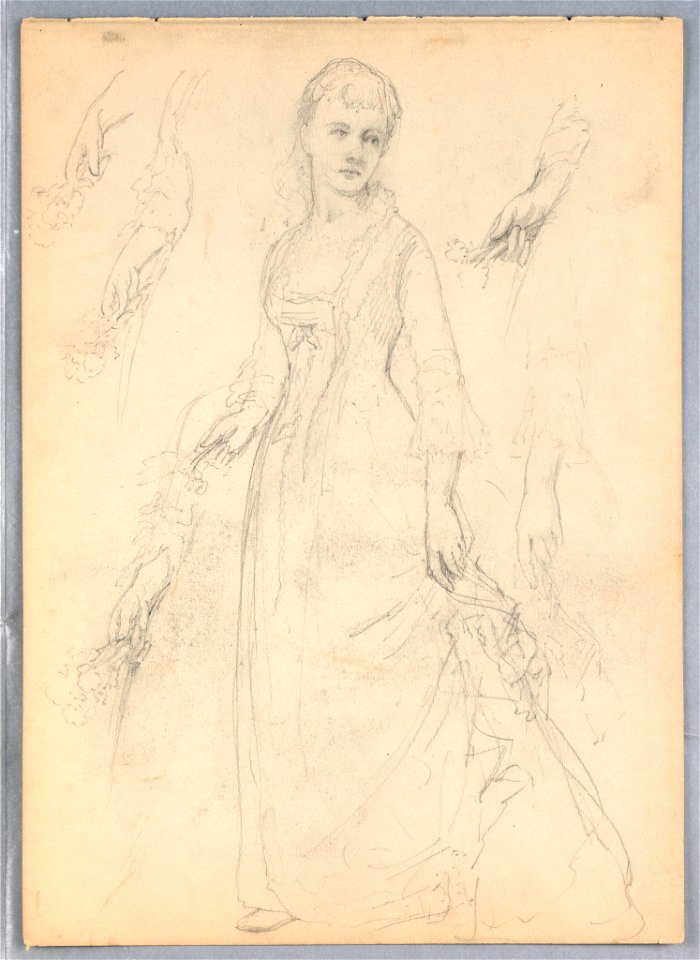 Drawing, Study for Titian Showing, 1872 (CH 18566029)