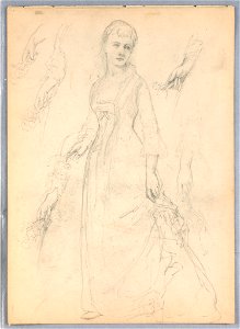 Drawing, Study for Titian Showing, 1872 (CH 18566029)