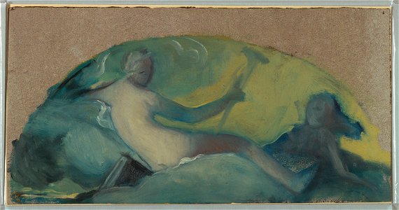 Drawing, Study for a Tympanum with Reclining Figure, late 19th century (CH 18102573)