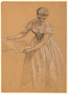 Drawing, Woman Standing, 1860 (CH 18565953)