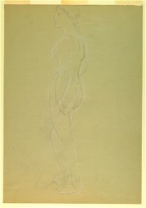 Drawing, Study for Martha Washing, 1860 (CH 18566563)