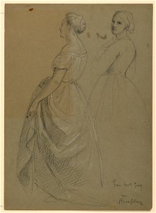 Drawing, Study for Martha Washington's Reception, 1860 (CH 18565937)