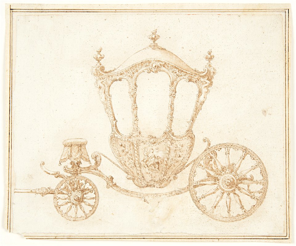 Drawing, Study of a Coach, ca. 1750 (CH 18114213)
