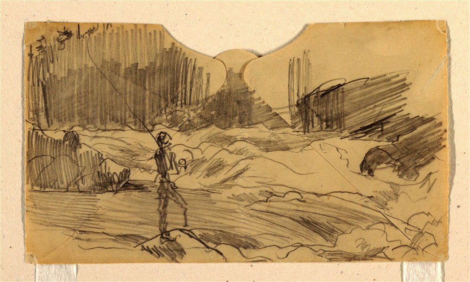 Drawing, Study for Ouananiche Fishing, Lake St. John, ca. 1897 (CH 18174533)