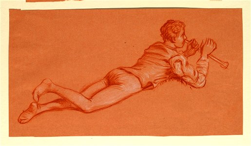 Drawing, study of a male costumed figure, ca. 1890 (CH 18404439)