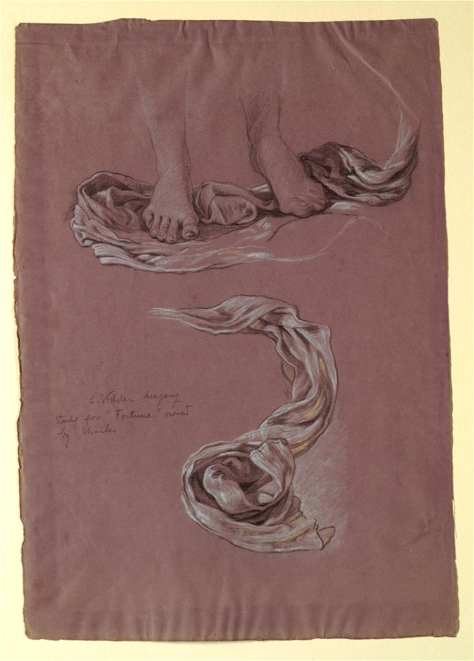 Drawing, Study of Drapery Fortune, ca. 1877 (CH 18404527)