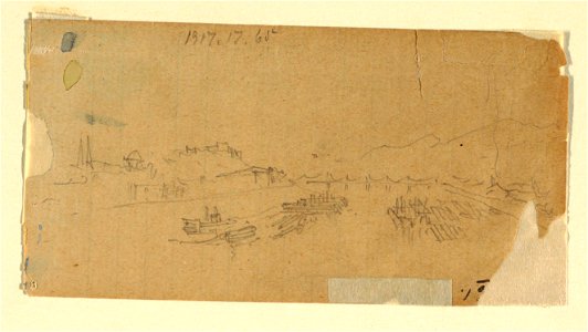 Drawing, The Tetons, Shown from the Plain, August 28, 1879 (CH 18189847)