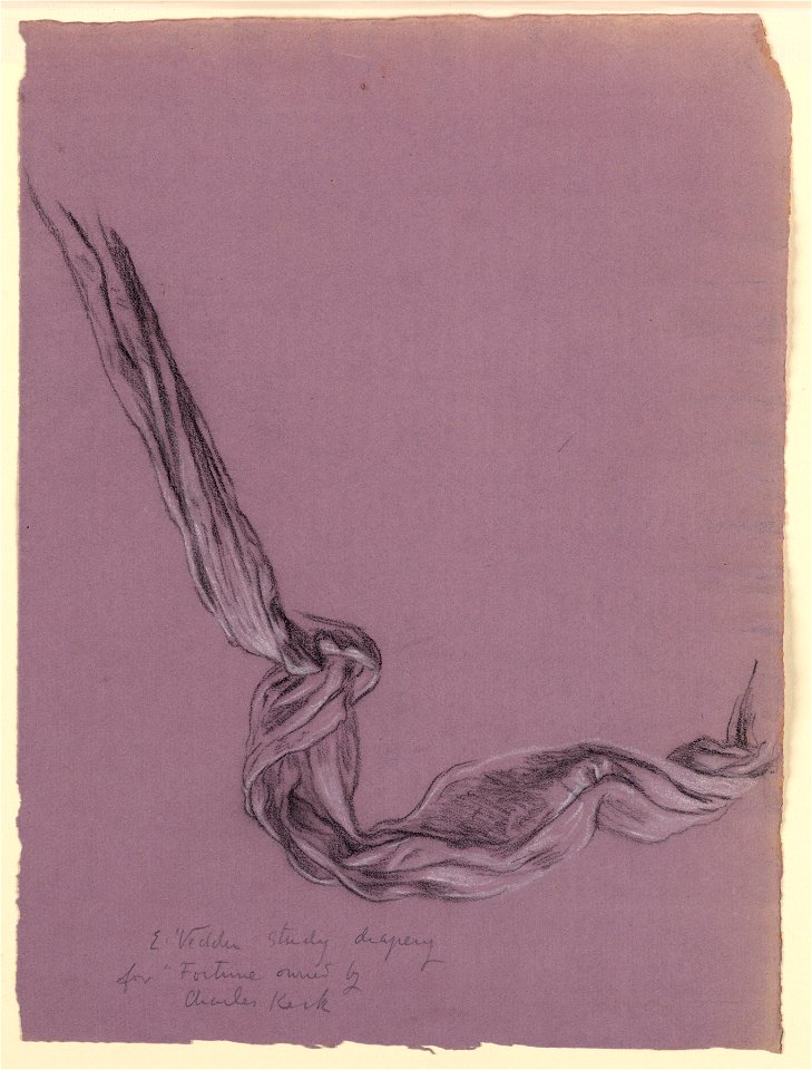 Drawing, Study of Drapery of Fortune, ca. 1890 (CH 18404517)
