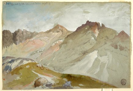 Drawing, The Upper End of Little Cottonwood Canyon, Wasatch Range, near Ogden, Utah, August 13, 1879 (CH 18189927-2)