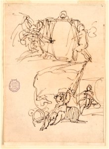 Drawing, Three sketches, before 1775 (CH 18114827-2)