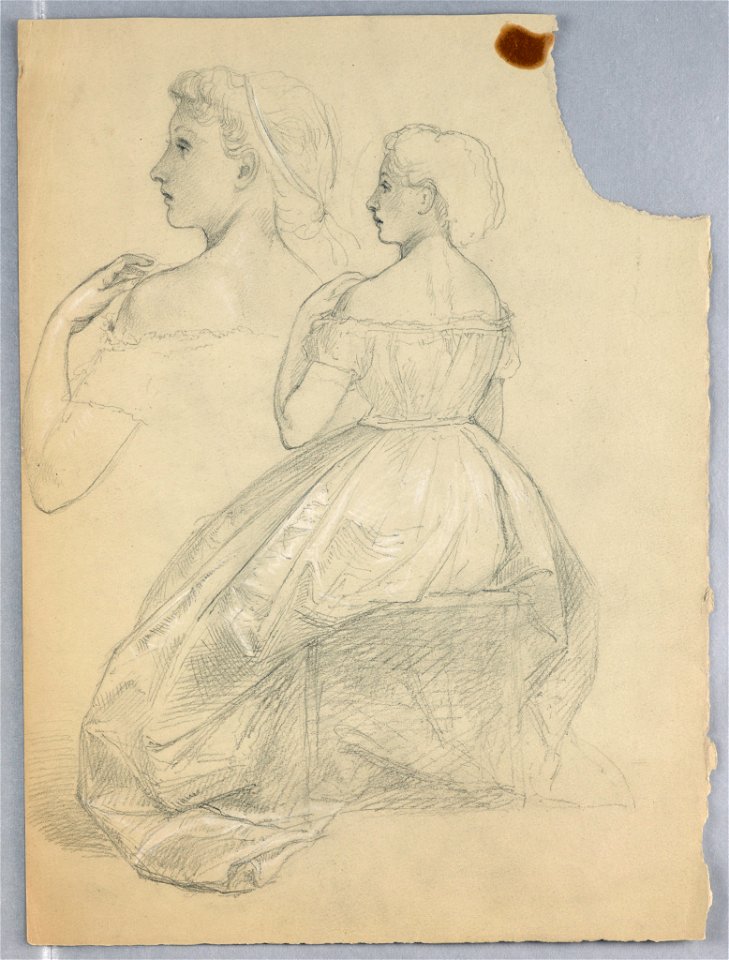Drawing, Study for Titian Showing, 1872 (CH 18566031)