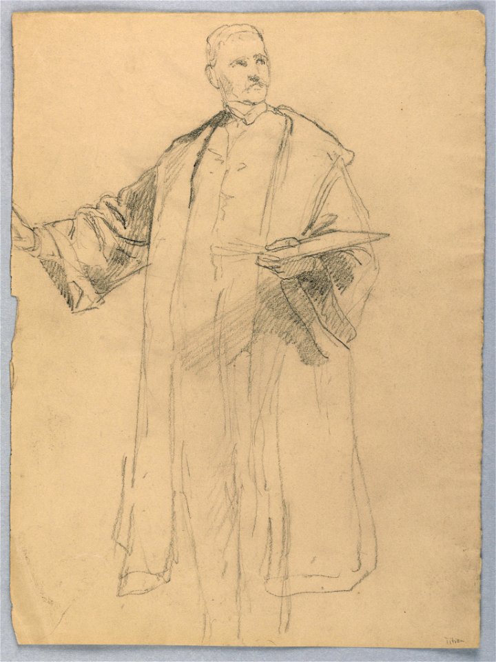 Drawing, Study for Titian Showing, 1872 (CH 18566057)