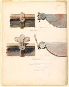 Drawing, Two Copper Gutters, from a 16th-Century Castle, Blois, France, June 1888 (CH 18569915-2)