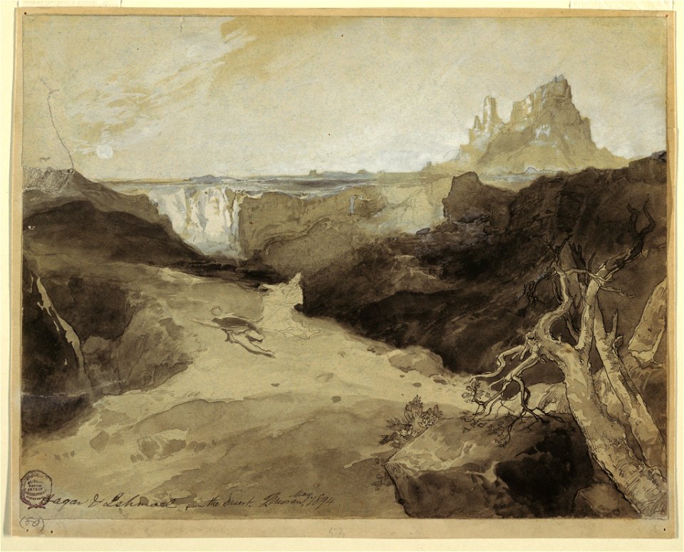 Drawing, Study for a painting- Hagar and Ishmael in the Desert., May 1894 (CH 18189931)