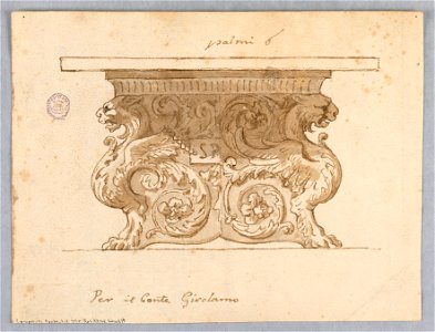Drawing, Table with Alternative Designs, ca. 1600 (CH 18109583)