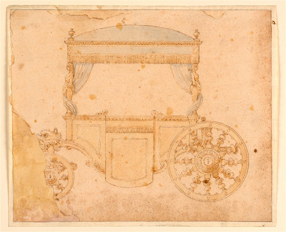 Drawing, Study for a Vis-à-vis, ca. 1750 (CH 18114285)