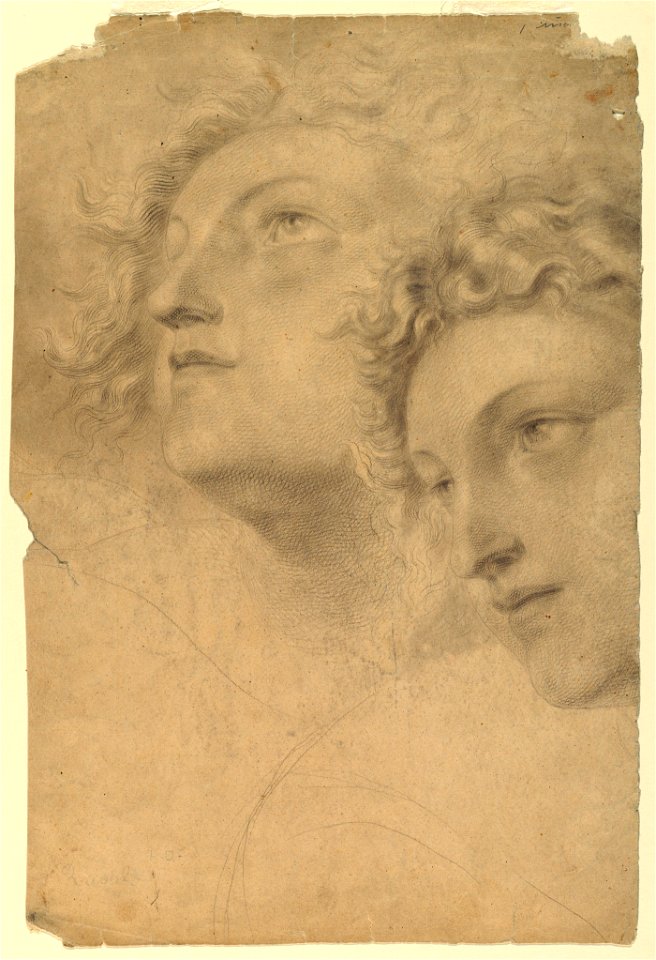 Drawing, Two Female Heads, 1886–92 (CH 18439635-2)