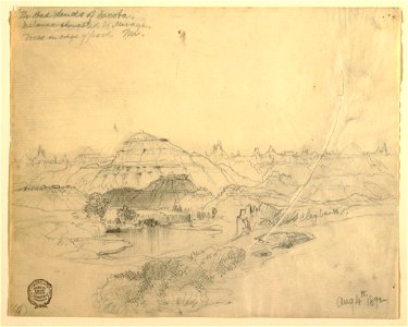 Drawing, The Bad Lands of Dakota, August 4, 1892 (CH 18189853)