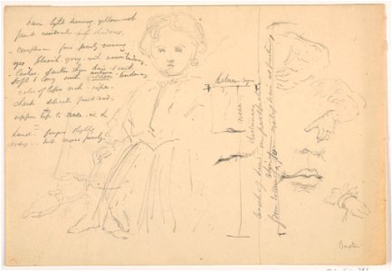 Drawing, The Child Hugh Baxter Standing, Hand and Lip Studies, 1865 (CH 18567289)
