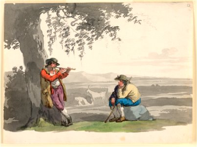 Drawing, Two Shepherds in the Campagna, 1807–08 (CH 18329689)